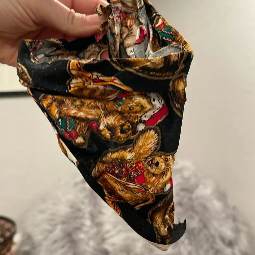 Christmas Teddy Bear Bandana for Pet